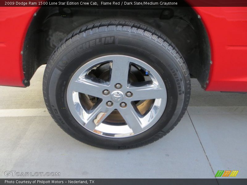 Flame Red / Dark Slate/Medium Graystone 2009 Dodge Ram 1500 Lone Star Edition Crew Cab