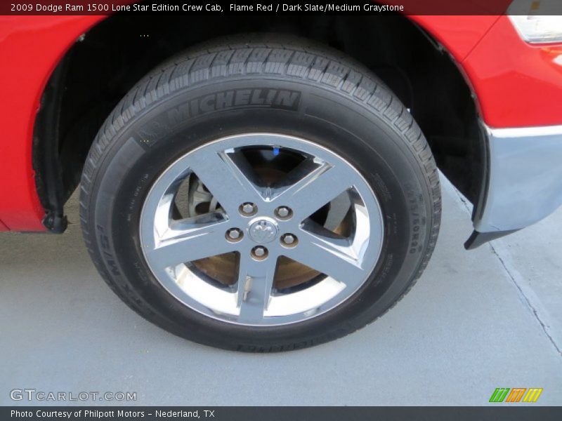 Flame Red / Dark Slate/Medium Graystone 2009 Dodge Ram 1500 Lone Star Edition Crew Cab