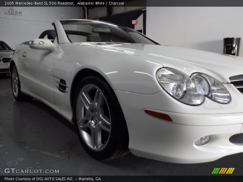Alabaster White / Charcoal 2005 Mercedes-Benz SL 500 Roadster