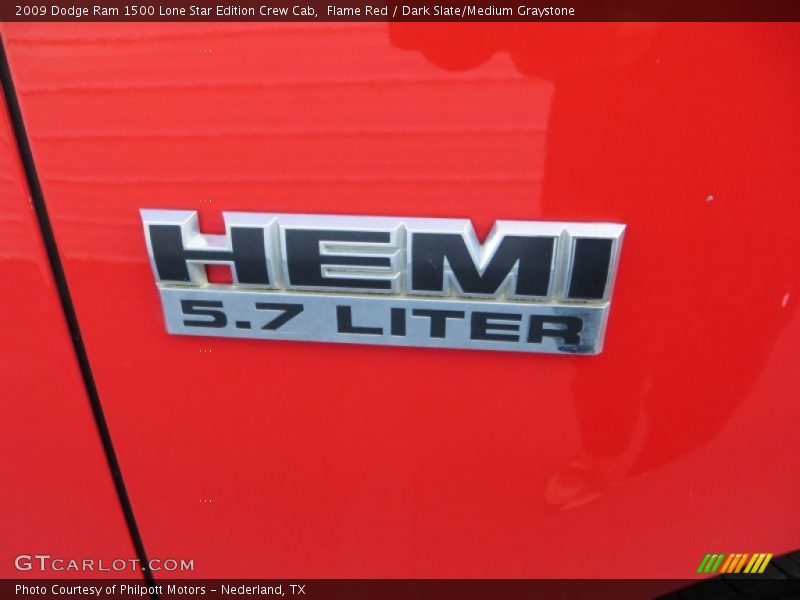 Flame Red / Dark Slate/Medium Graystone 2009 Dodge Ram 1500 Lone Star Edition Crew Cab