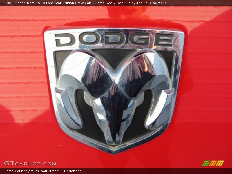 Flame Red / Dark Slate/Medium Graystone 2009 Dodge Ram 1500 Lone Star Edition Crew Cab