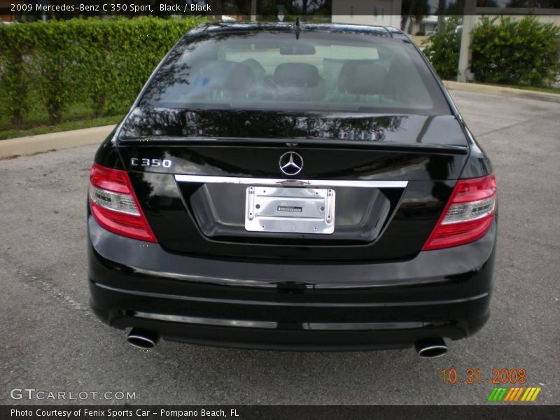 Black / Black 2009 Mercedes-Benz C 350 Sport