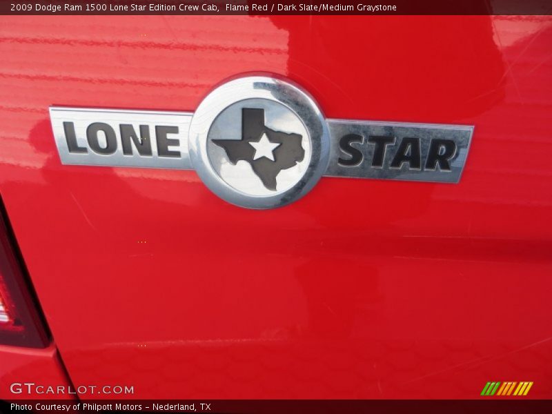 Flame Red / Dark Slate/Medium Graystone 2009 Dodge Ram 1500 Lone Star Edition Crew Cab