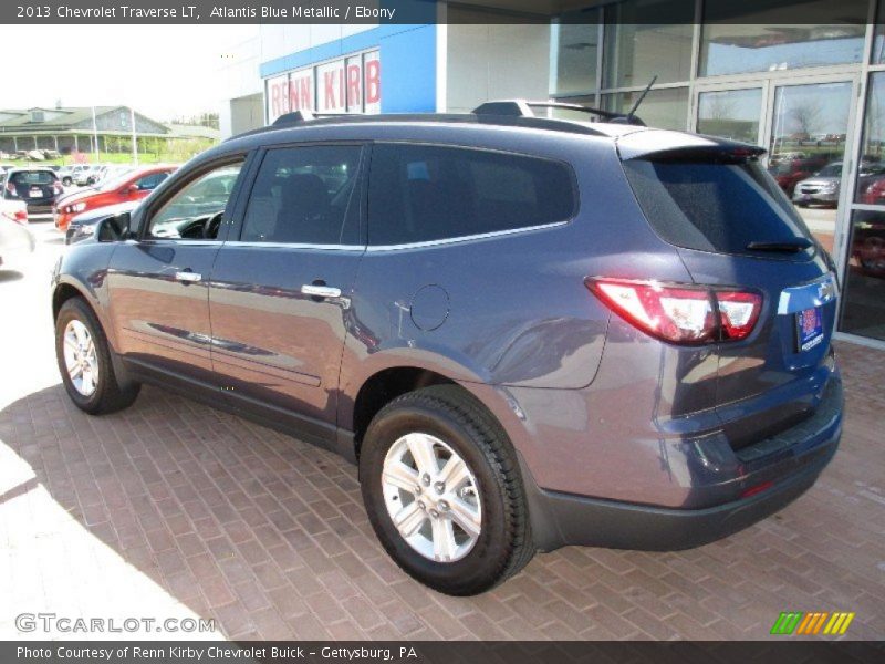 Atlantis Blue Metallic / Ebony 2013 Chevrolet Traverse LT