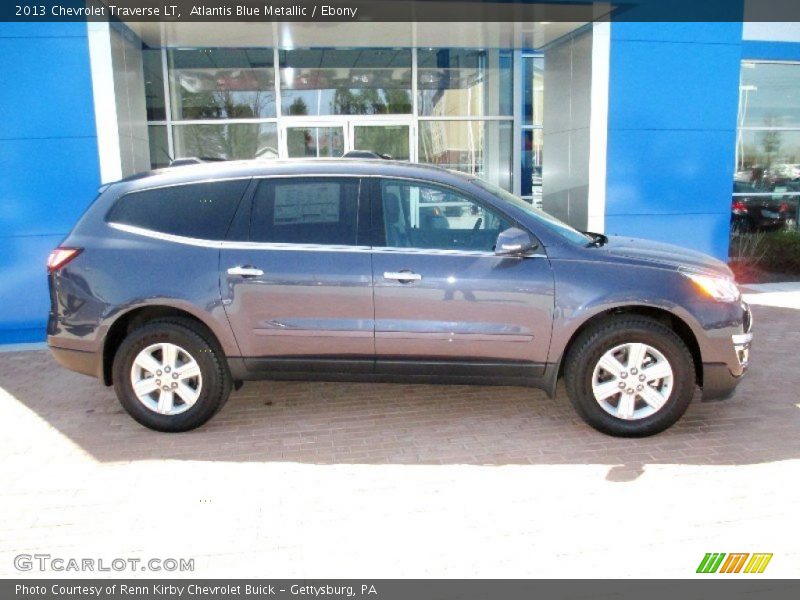 Atlantis Blue Metallic / Ebony 2013 Chevrolet Traverse LT