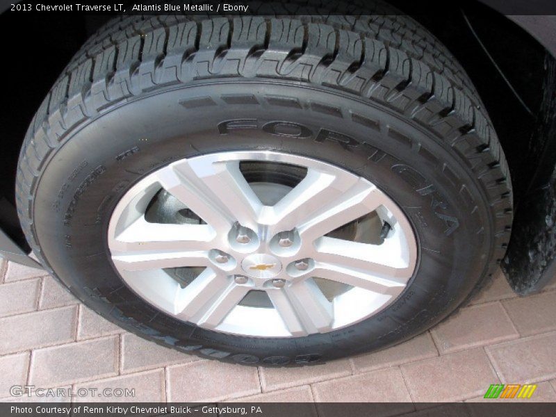 Atlantis Blue Metallic / Ebony 2013 Chevrolet Traverse LT