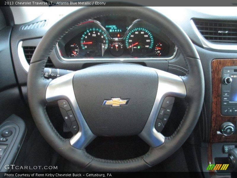 Atlantis Blue Metallic / Ebony 2013 Chevrolet Traverse LT