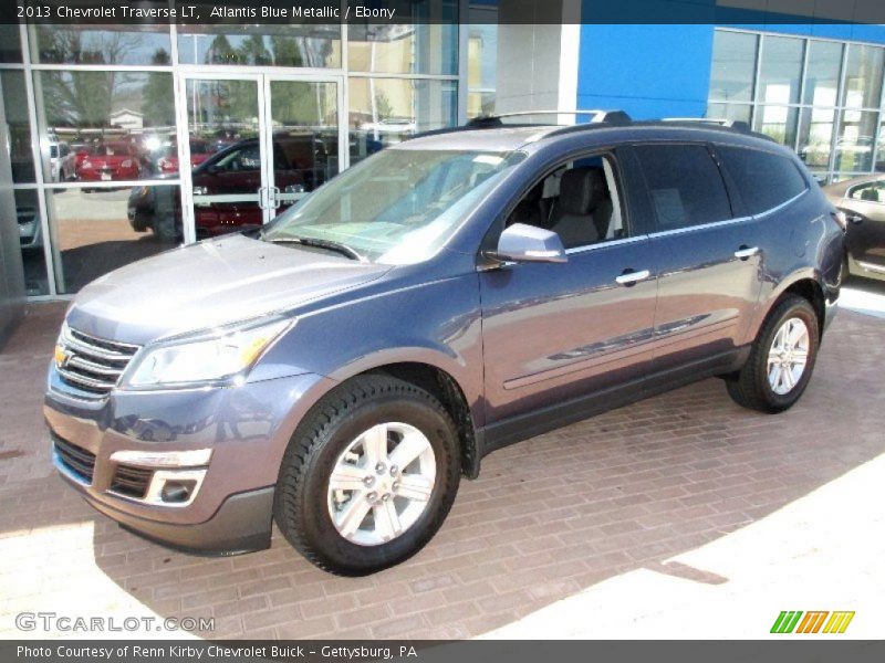 Atlantis Blue Metallic / Ebony 2013 Chevrolet Traverse LT