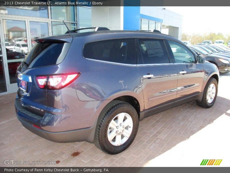 Atlantis Blue Metallic / Ebony 2013 Chevrolet Traverse LT