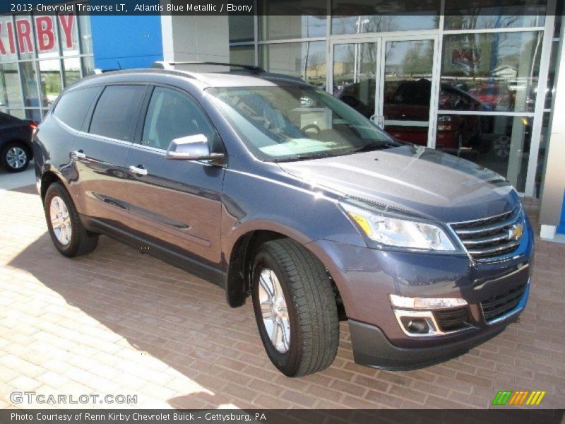Atlantis Blue Metallic / Ebony 2013 Chevrolet Traverse LT