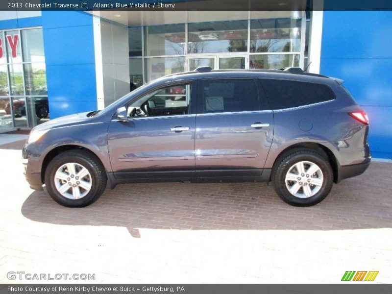 Atlantis Blue Metallic / Ebony 2013 Chevrolet Traverse LT