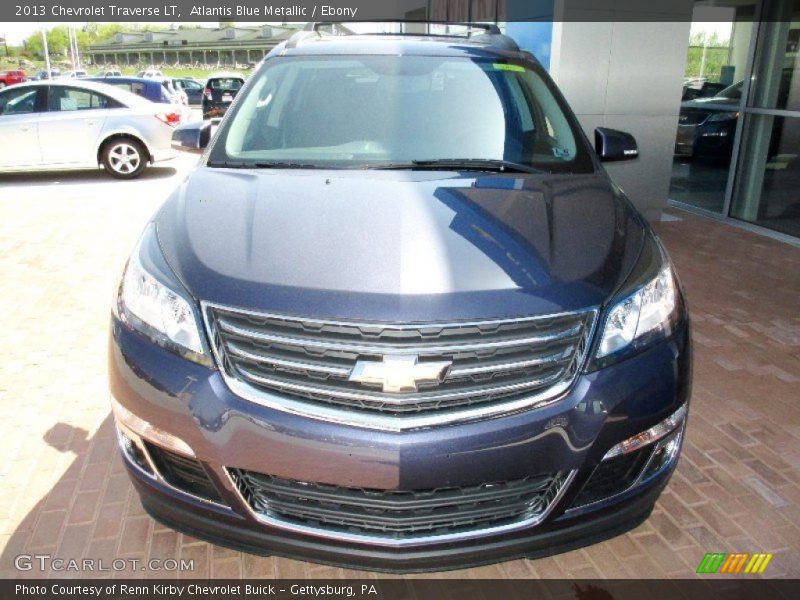 Atlantis Blue Metallic / Ebony 2013 Chevrolet Traverse LT