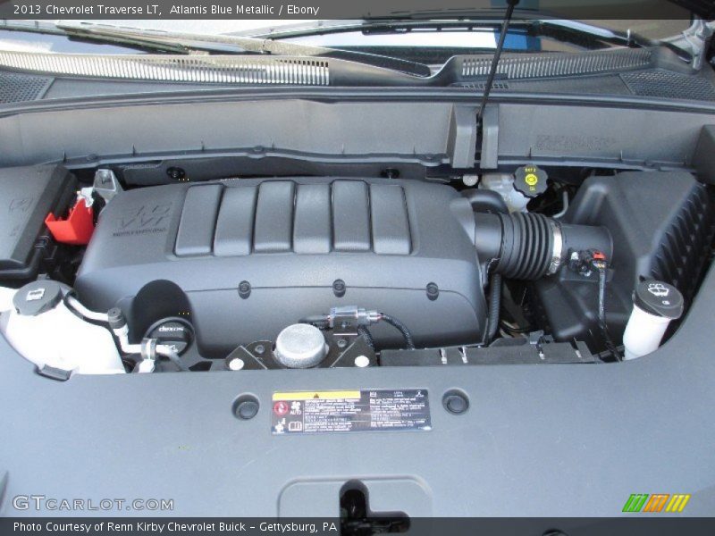 Atlantis Blue Metallic / Ebony 2013 Chevrolet Traverse LT