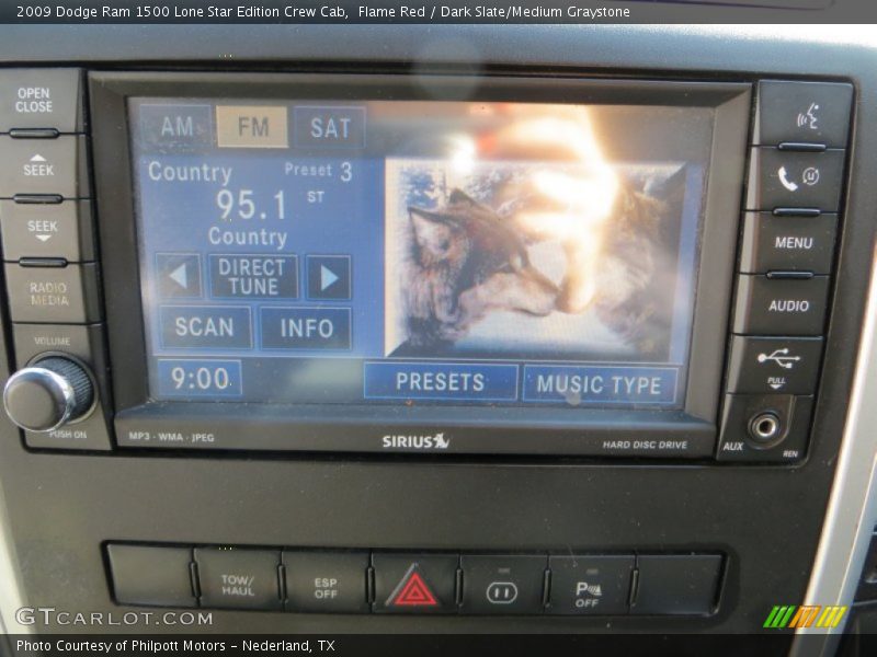 Flame Red / Dark Slate/Medium Graystone 2009 Dodge Ram 1500 Lone Star Edition Crew Cab