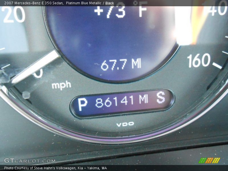 Platinum Blue Metallic / Black 2007 Mercedes-Benz E 350 Sedan