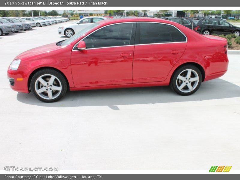 Salsa Red / Titan Black 2010 Volkswagen Jetta TDI Sedan