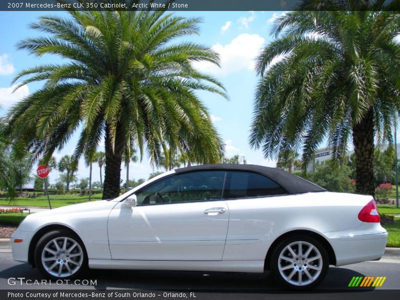 Arctic White / Stone 2007 Mercedes-Benz CLK 350 Cabriolet