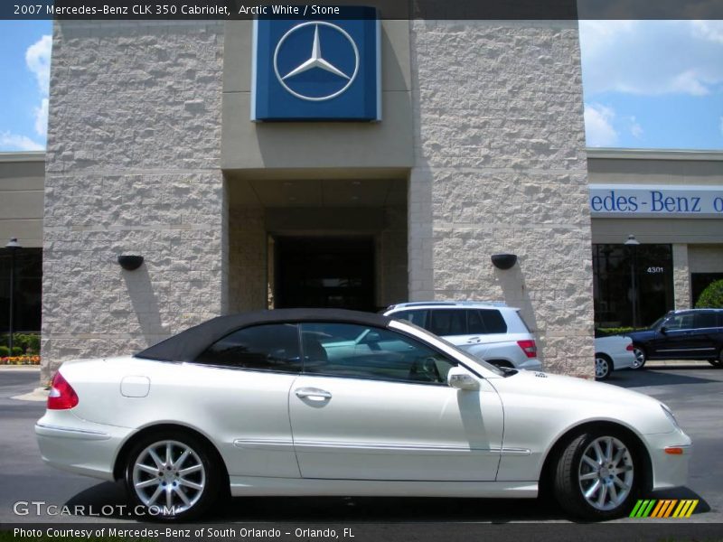 Arctic White / Stone 2007 Mercedes-Benz CLK 350 Cabriolet
