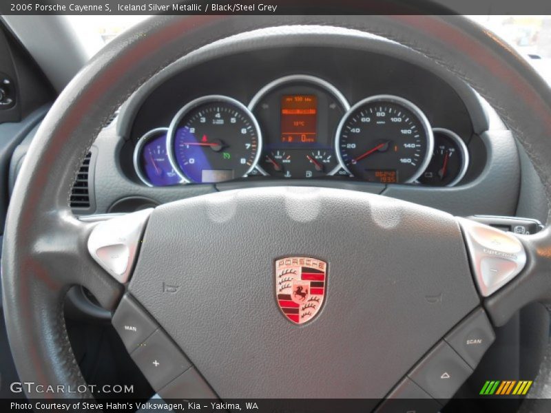 Iceland Silver Metallic / Black/Steel Grey 2006 Porsche Cayenne S
