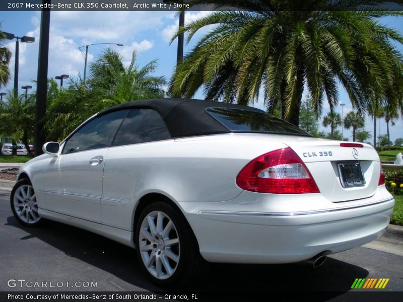 Arctic White / Stone 2007 Mercedes-Benz CLK 350 Cabriolet