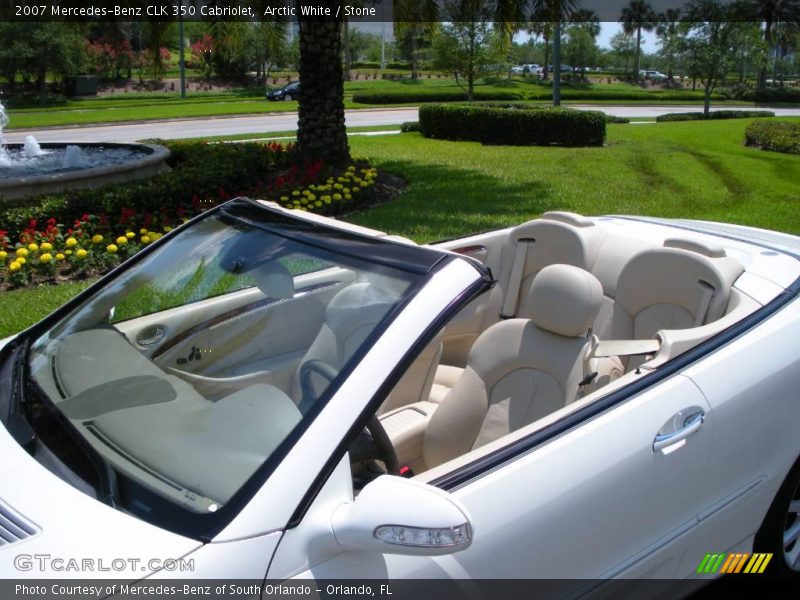 Arctic White / Stone 2007 Mercedes-Benz CLK 350 Cabriolet