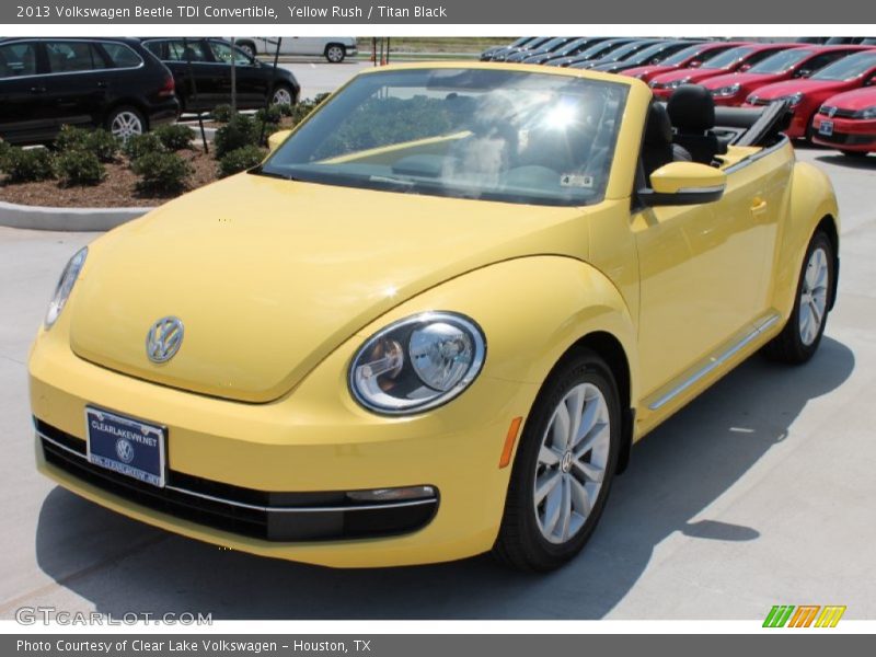 Yellow Rush / Titan Black 2013 Volkswagen Beetle TDI Convertible