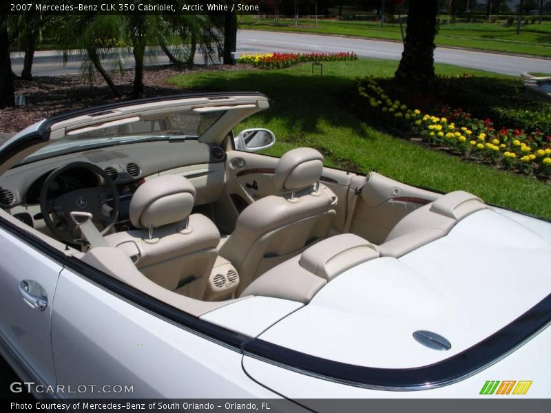 Arctic White / Stone 2007 Mercedes-Benz CLK 350 Cabriolet