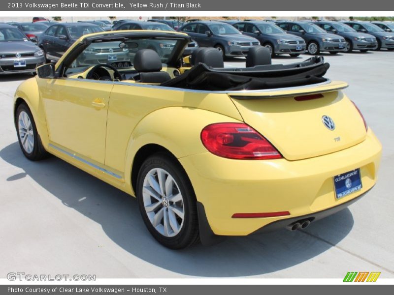 Yellow Rush / Titan Black 2013 Volkswagen Beetle TDI Convertible