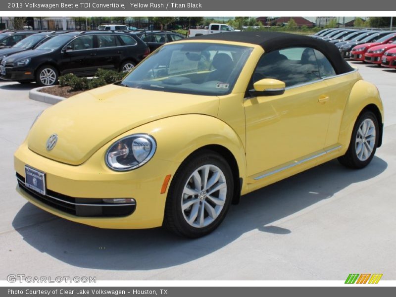 Yellow Rush / Titan Black 2013 Volkswagen Beetle TDI Convertible