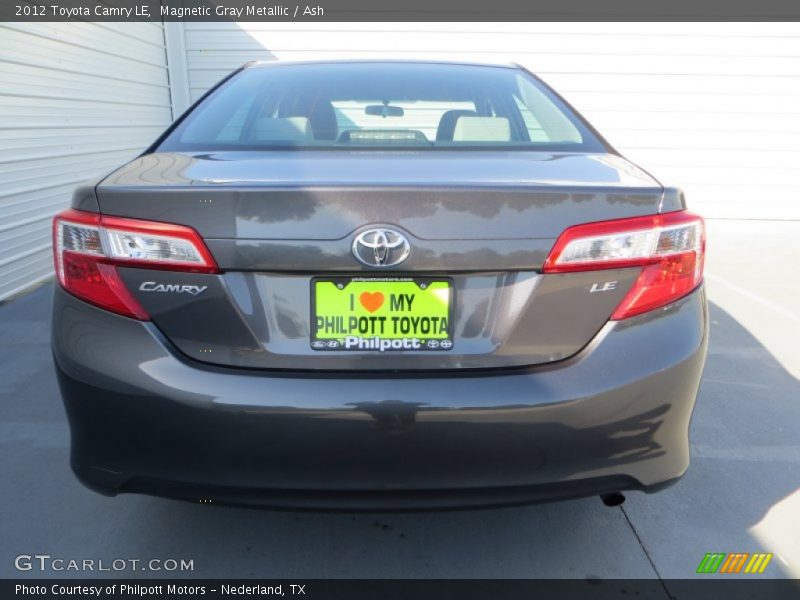 Magnetic Gray Metallic / Ash 2012 Toyota Camry LE