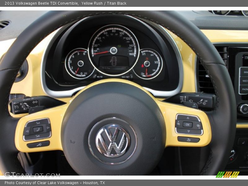 Yellow Rush / Titan Black 2013 Volkswagen Beetle TDI Convertible
