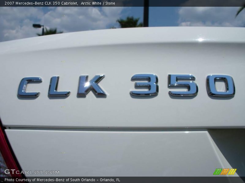 Arctic White / Stone 2007 Mercedes-Benz CLK 350 Cabriolet