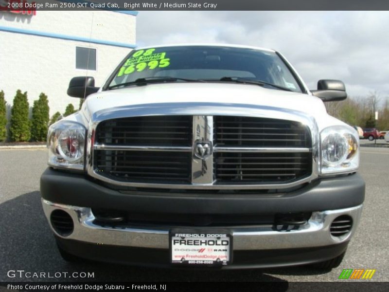 Bright White / Medium Slate Gray 2008 Dodge Ram 2500 SXT Quad Cab
