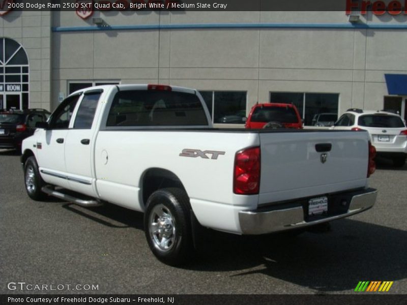 Bright White / Medium Slate Gray 2008 Dodge Ram 2500 SXT Quad Cab