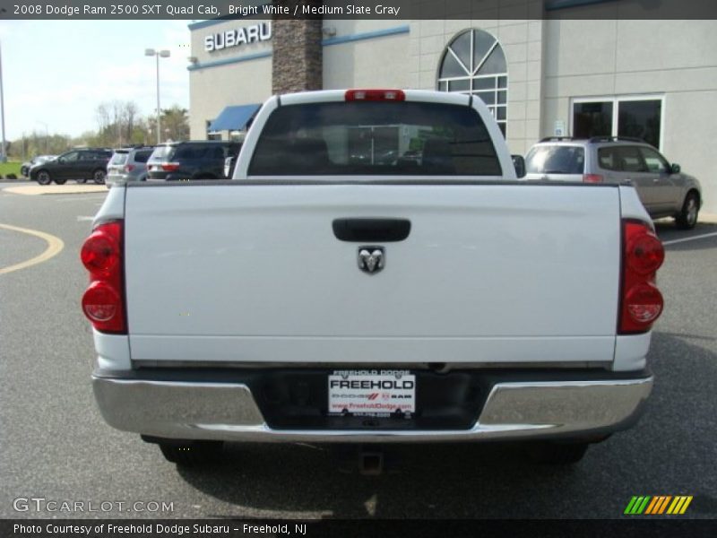 Bright White / Medium Slate Gray 2008 Dodge Ram 2500 SXT Quad Cab
