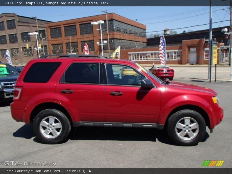 Sangria Red Metallic / Charcoal Black 2011 Ford Escape XLT
