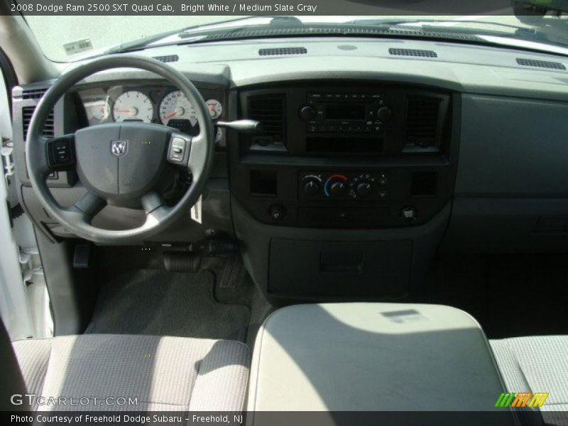 Bright White / Medium Slate Gray 2008 Dodge Ram 2500 SXT Quad Cab