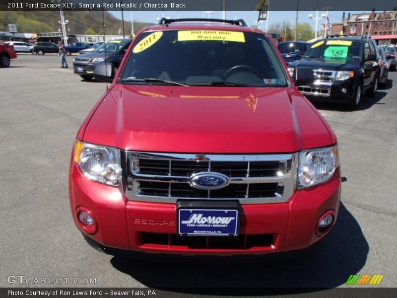 Sangria Red Metallic / Charcoal Black 2011 Ford Escape XLT