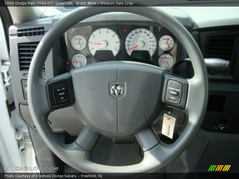 Bright White / Medium Slate Gray 2008 Dodge Ram 2500 SXT Quad Cab