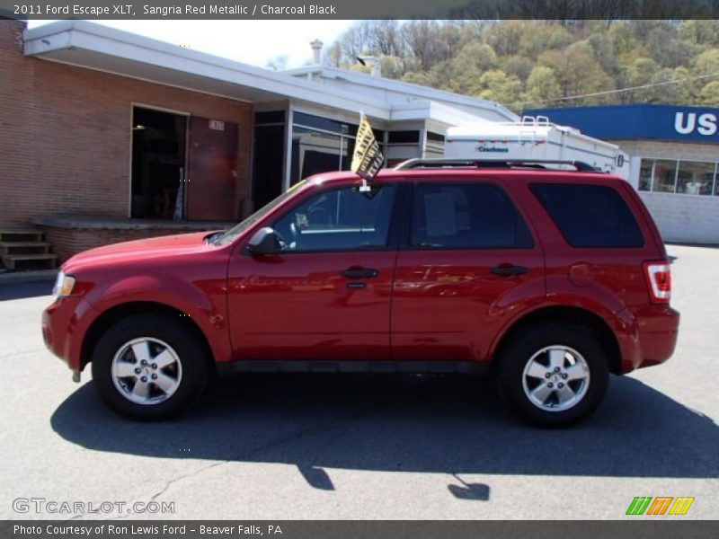 Sangria Red Metallic / Charcoal Black 2011 Ford Escape XLT