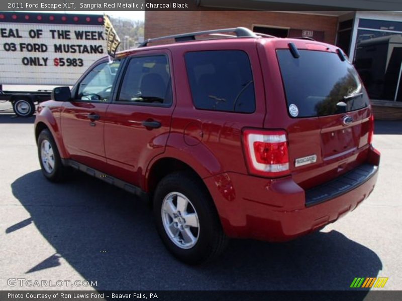 Sangria Red Metallic / Charcoal Black 2011 Ford Escape XLT