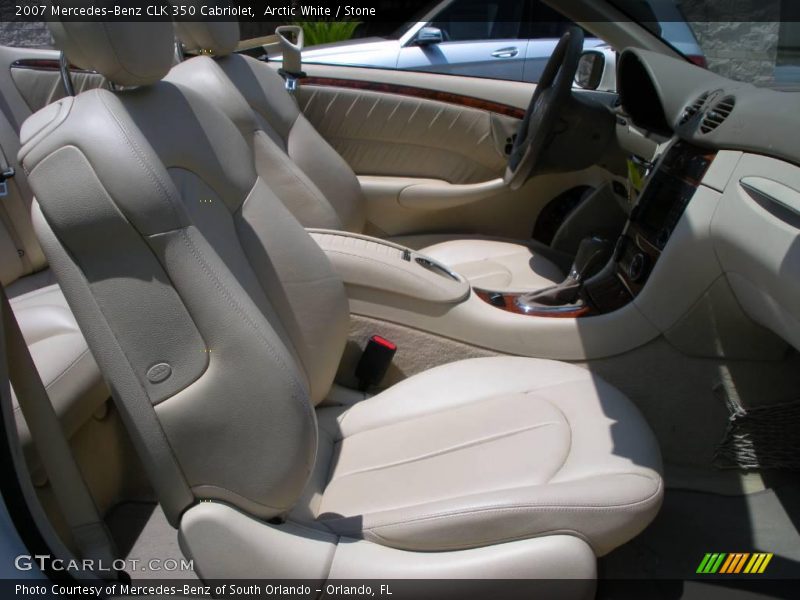 Arctic White / Stone 2007 Mercedes-Benz CLK 350 Cabriolet