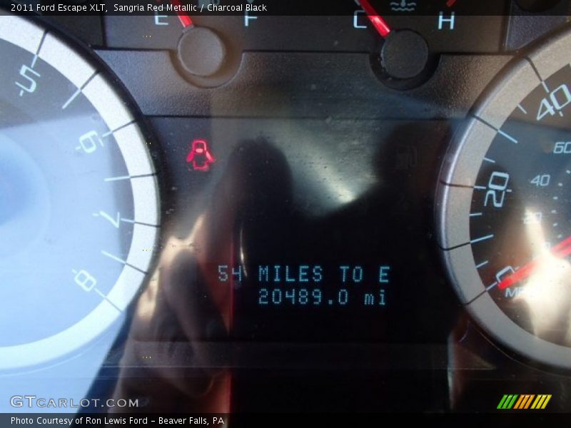 Sangria Red Metallic / Charcoal Black 2011 Ford Escape XLT