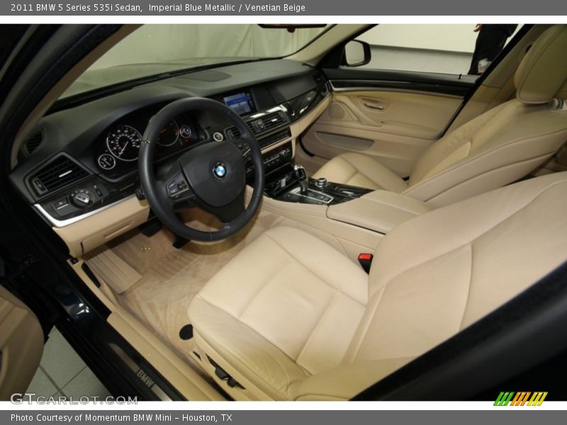 Imperial Blue Metallic / Venetian Beige 2011 BMW 5 Series 535i Sedan