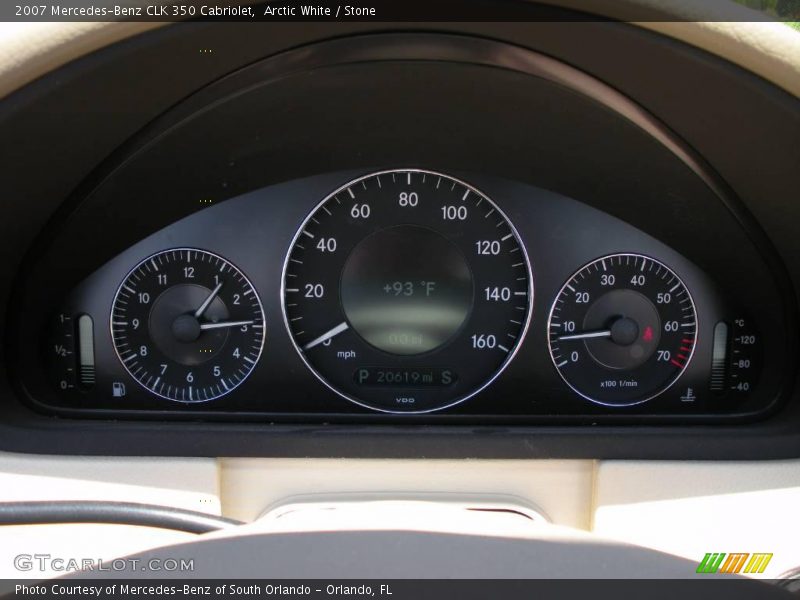 Arctic White / Stone 2007 Mercedes-Benz CLK 350 Cabriolet