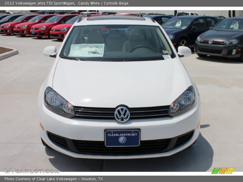Candy White / Cornsilk Beige 2013 Volkswagen Jetta TDI SportWagen