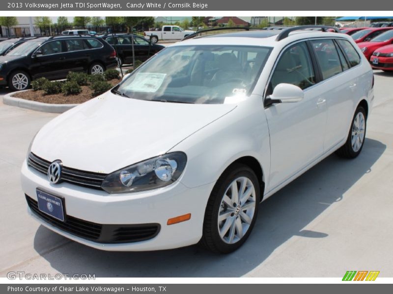 Candy White / Cornsilk Beige 2013 Volkswagen Jetta TDI SportWagen