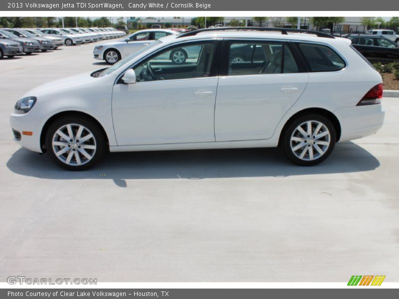 Candy White / Cornsilk Beige 2013 Volkswagen Jetta TDI SportWagen
