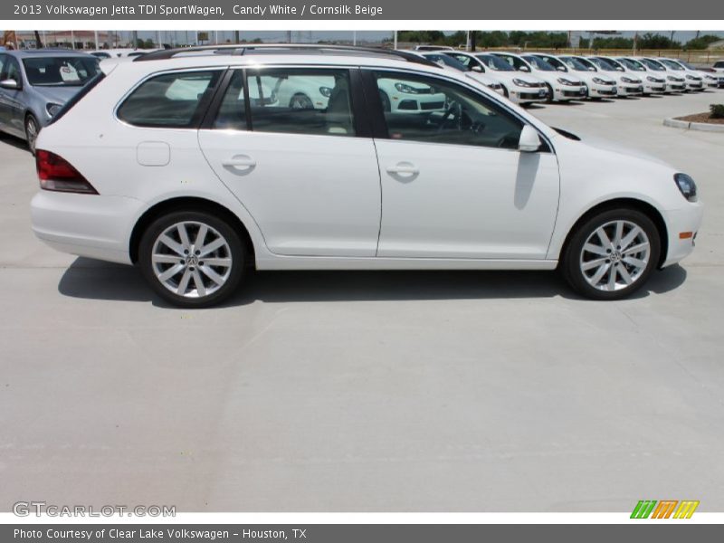 Candy White / Cornsilk Beige 2013 Volkswagen Jetta TDI SportWagen