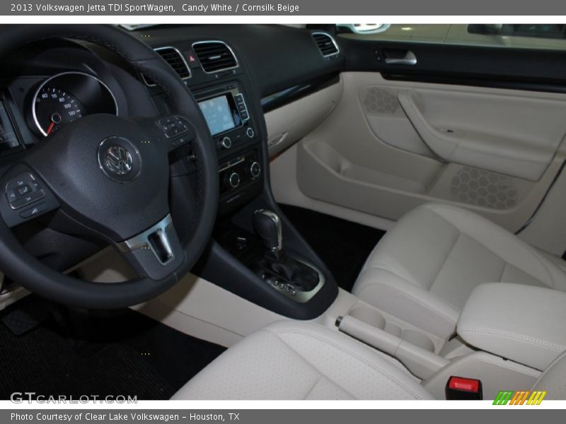 Candy White / Cornsilk Beige 2013 Volkswagen Jetta TDI SportWagen